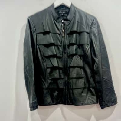 Liz Jordan Black Leather Jacket Size M-so very soft