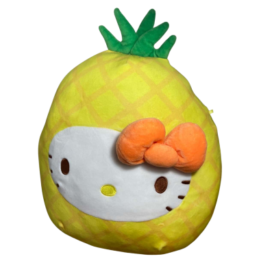 Squishmallows Hello Kitty Yellow Pineapple Mochi 12 " Plush 