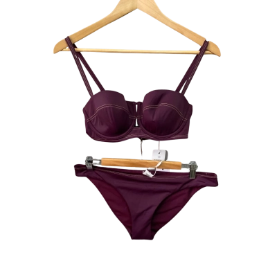 The _FOLD Womens  Size 10 DD /12 Bikini Set Purple 