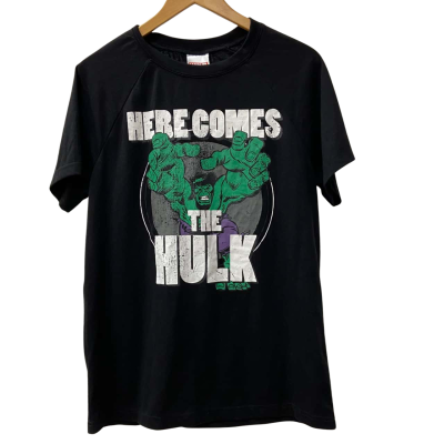 Marvel Men's Marvel Comics The Hulk T-Shirt Black - Size M 