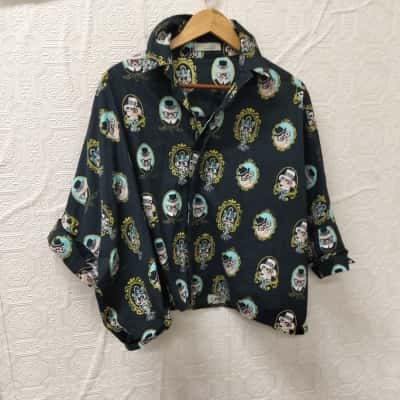 Leonard St Womens  Size 10 Animal Top VGUC 