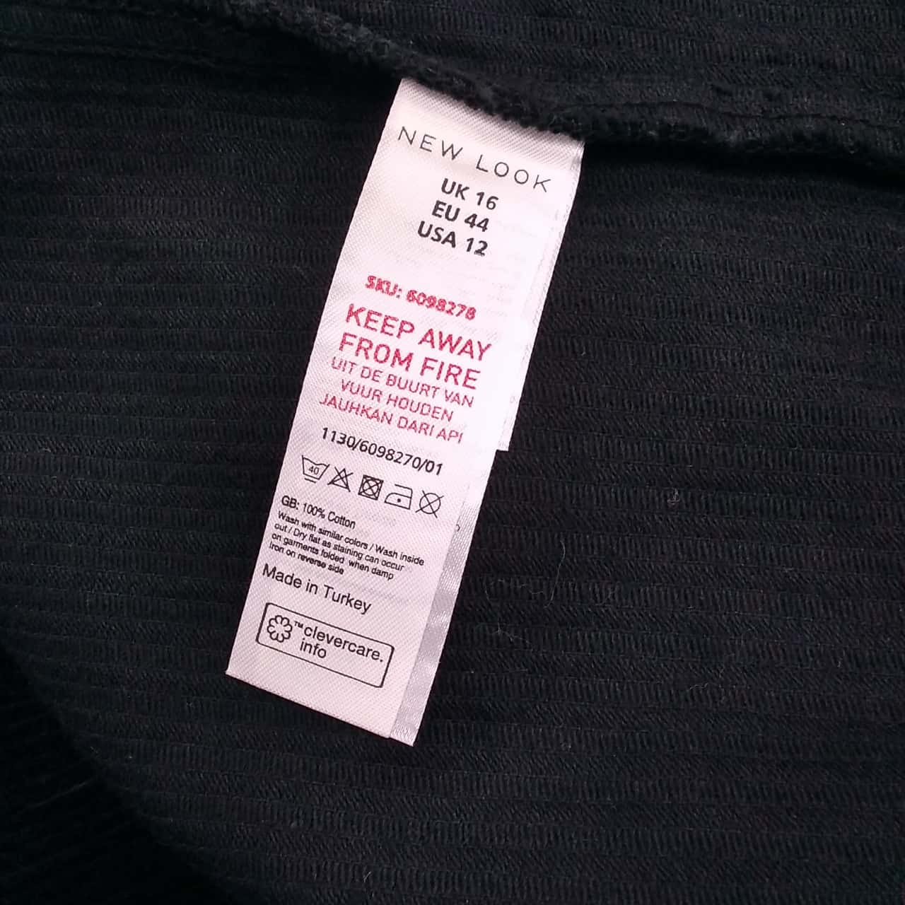 RRP 55 NEW LOOK Womens 16 Black Cord Jacket (03, 152)(s)