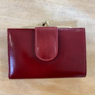 Buxton Leather Wallet Maroon / Red 