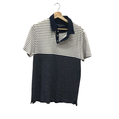 Sportscraft Mens  Size M Polo Shirt Navy Blue / White 