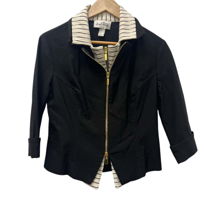 Joseph Ribkoff Womens  Size 10 Blazer / Bolero Black  / Cream 