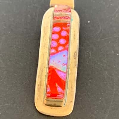 Artisan Sterling Silver Dichroic Art Glass Pendant