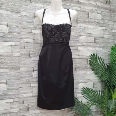  Womens  Size 12 Mini Dress Black  / Silver 