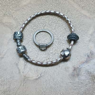 Pandora Womens Bracelet / Ring Bundle Duo 