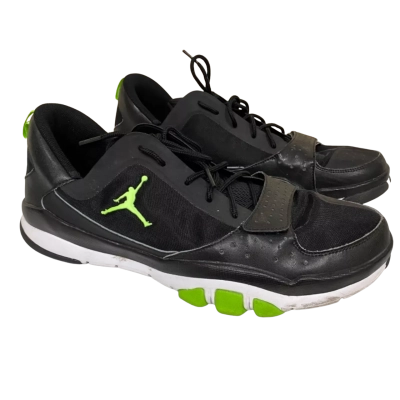 Nike Mens  Size 14 Air Jordan Sneakers Black  / Green 