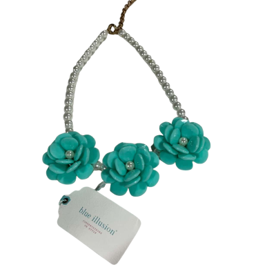  Blue Illusion Women's Beaded Necklace