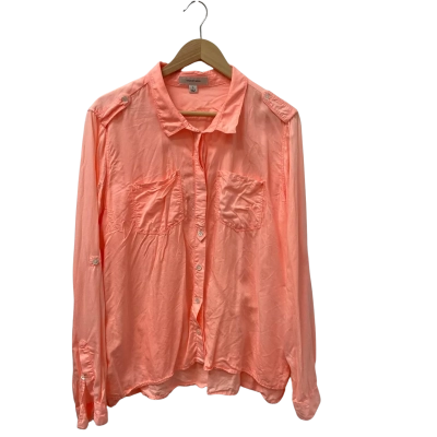 Country Road Womens  Size XL Long Sleeve Shirt Fluro Orange 