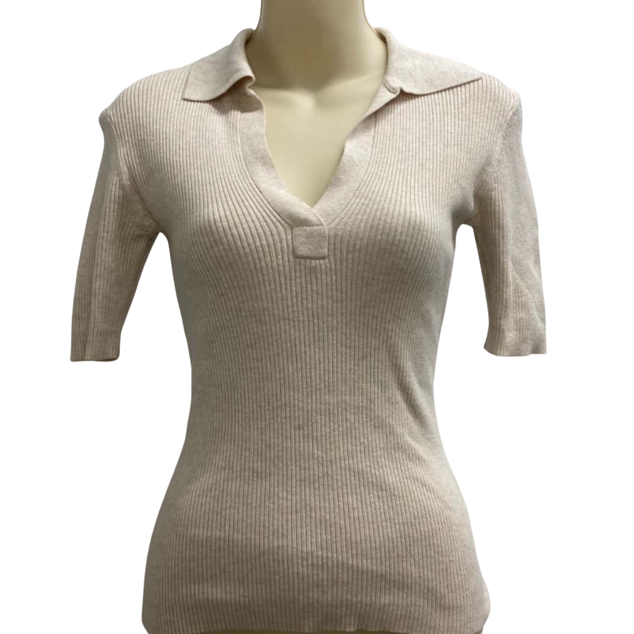 Basque Womens Size XXS Beige Shirt (s)
