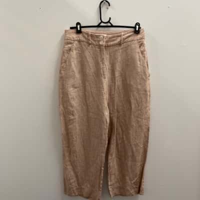Morrison Womens  Size 3 Wide Leg 3/4 Pants Beige Pls read description 