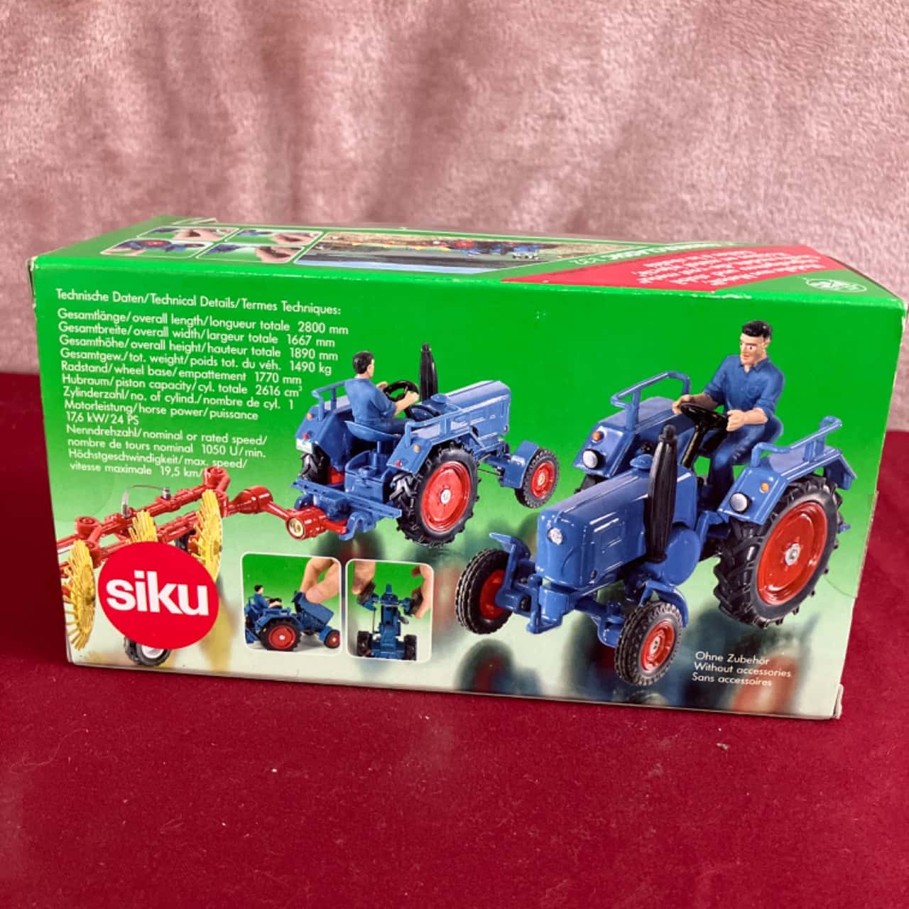 Lot De Tracteurs Miniatures 1/32 - Siku Lanz Bulldog, Ford 8830, Deutz DX 110, Métal
