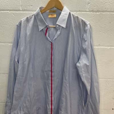 RM Williams Womens  Size 18 Button Up Top Blue / Striped / Yellow 