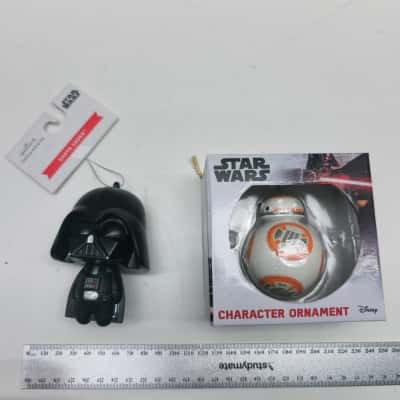 Star Wars Hallmark Christmas Ornaments Set Darth Vader BB-8 Tree Baubles