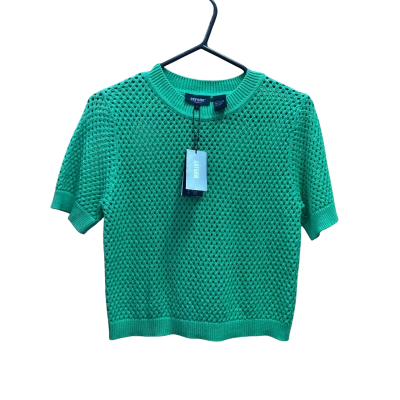 Oxford Womens  Size 8 Short Sleeve Shirt Green 