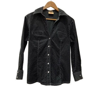R.M. Williams Micro Corduroy Black Shirt Size 12