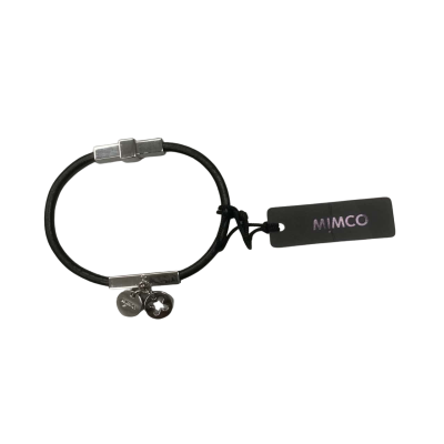 Mimco Womens Cross Bracelet Black/Silver