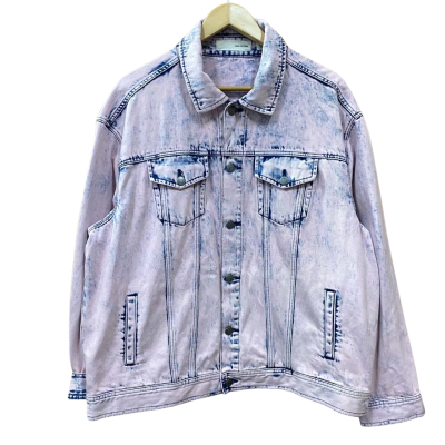 Sass & Bide Pink/Navy Denim Jacket Size 44