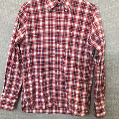 Tommy Hilfiger Mens  Size S Long Sleeve Shirt Checked / Red 