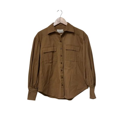 ALÉMAIS Cotton  Size 8 Blouse Brown 