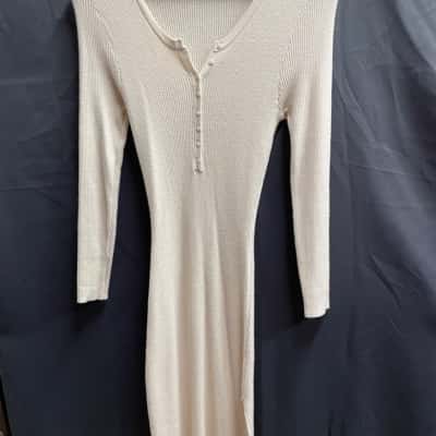 House Of Sienna Womens  Size 12 Cream Woolen Dress