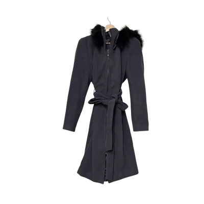 City Chic Coat Miss Mysterious With Belt  Size XXS Grey BNWT