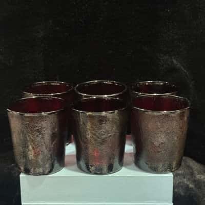 Vintage ruby red glasses