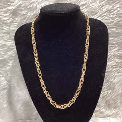  Women's Gold Tone Chunky Chain Necklace 