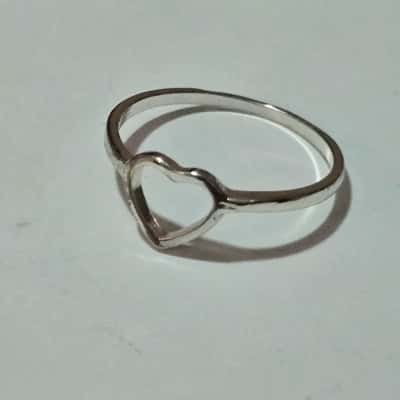  Womens Ring - silver heart