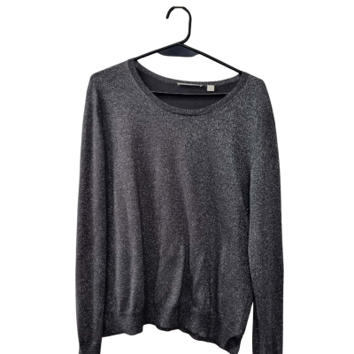 Trenery Women's Size XL Long Sleeve Top Grey / Silver 