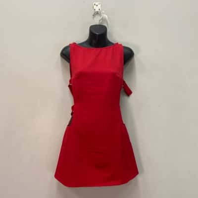 Pepper Mayo  Womens  Size 6 Mini Buckle Dress Red 