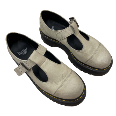 Dr Martens - Bethan Mary Jane Double Sole Quad Platform Buckle Taupe Shoe's US, M 8, US, L 9