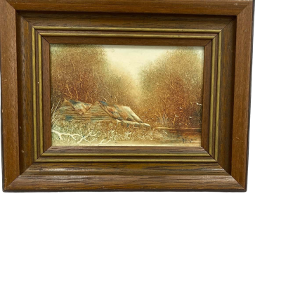 1970s Miniature Painting by Australian Artist Peter Forrester White 