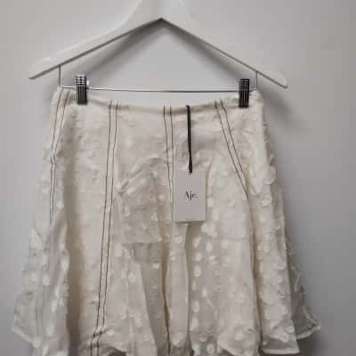 AJE Womens  Size 10 Mini Skirt Beige 