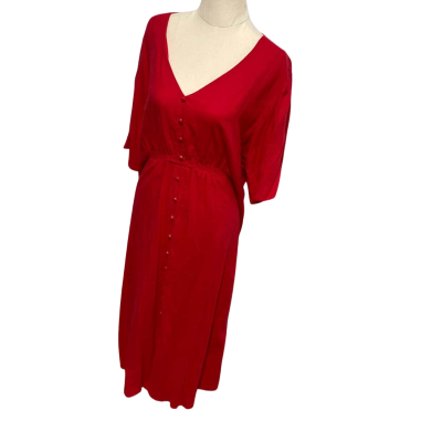 Suzannegrae Womens Size 14 Casual Red Midi Dress