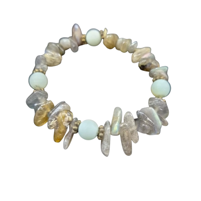Elastic Stone Chip Beaded Bracelet
