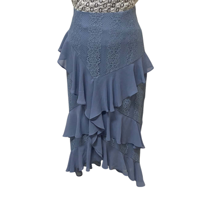 Keepsake the Label Womens  Size L Midi Skirt Dusty Blue BNWT