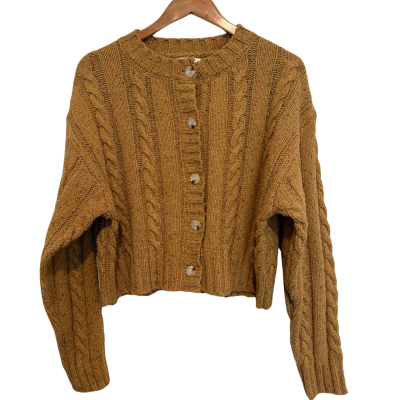  Iris Maxi.   Mustard Brown Oversize Cardigan.   Size 10 