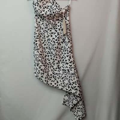 Keepsake the Label Womens  Size S Cocktail Dress / Formal Dress / Off The Shoulder Dress Black  / Pattern / White 