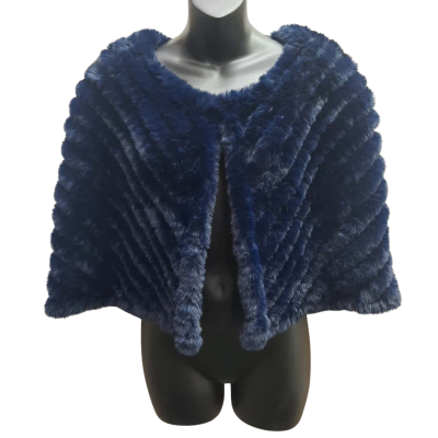 New With Tags BLUE ILLUSION Faux Fur Capelet