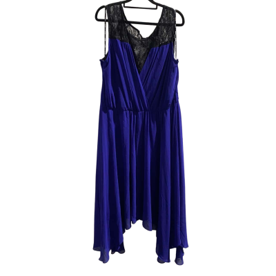 City Chic Womens  Size XL Formal Dress Black  lace / Blue RRP $119.95