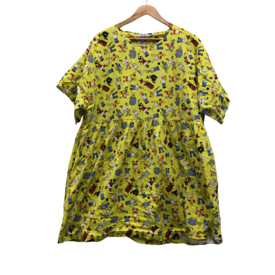  Madam Relove Simpsons Womens  Size XXL Mini Dress Pattern / Yellow 