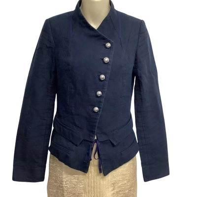 Lisa Ho Womens  Size 8 Padded Military Style Fitted Jacket VGUC