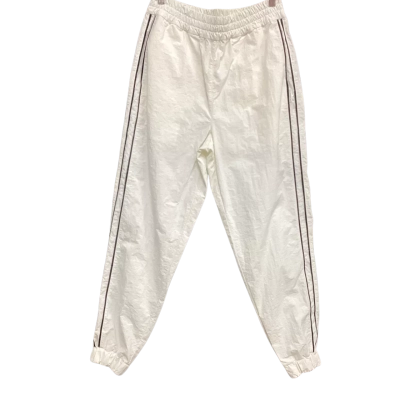 AJE Womens  Size 12 Tracksuit Pants White with Black Piping 