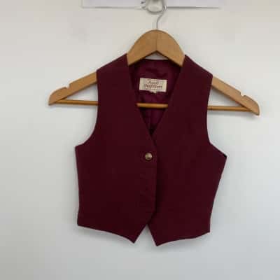 Ascot Outfitters Dark Red Vest Jacket  Size 6 