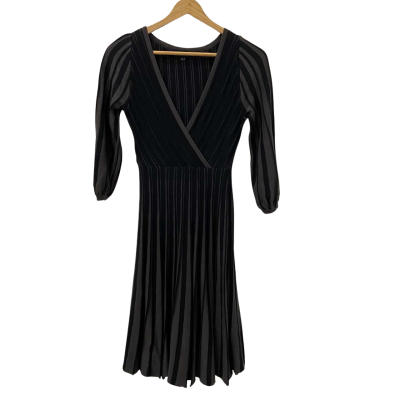 French Connection Womens  Size 8 Midi Dress Black  / Grey 
