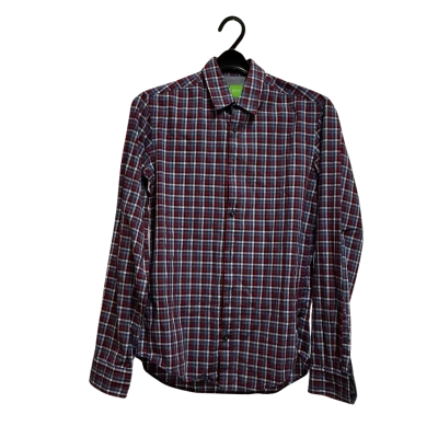 BOSS Mens  Size S Checked Shirt / Long Sleeve Shirt Blue / Checked / Red 