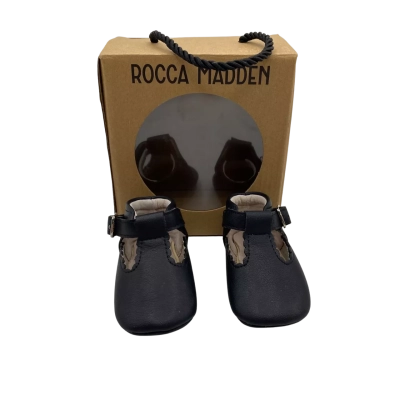BNIB Rocca Madden Size 1 T-Bar Black Shoes Baby